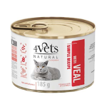 4Vets NATURAL SIMPLE RECIPE s teľacím mäsom 185g konzerva pre mačky