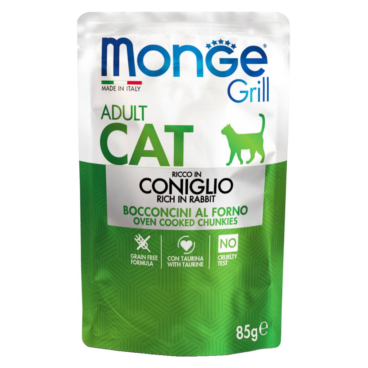 MONGE Grill 85 g-os nyulas alutasakjában