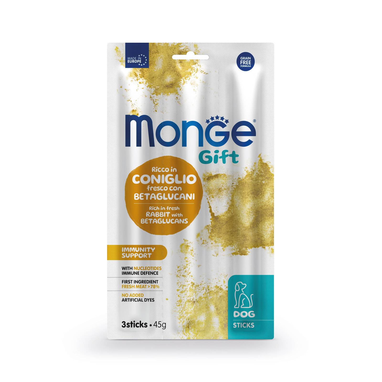 MONGE GIFT Sticks nyúllal és béta-glükánokkal