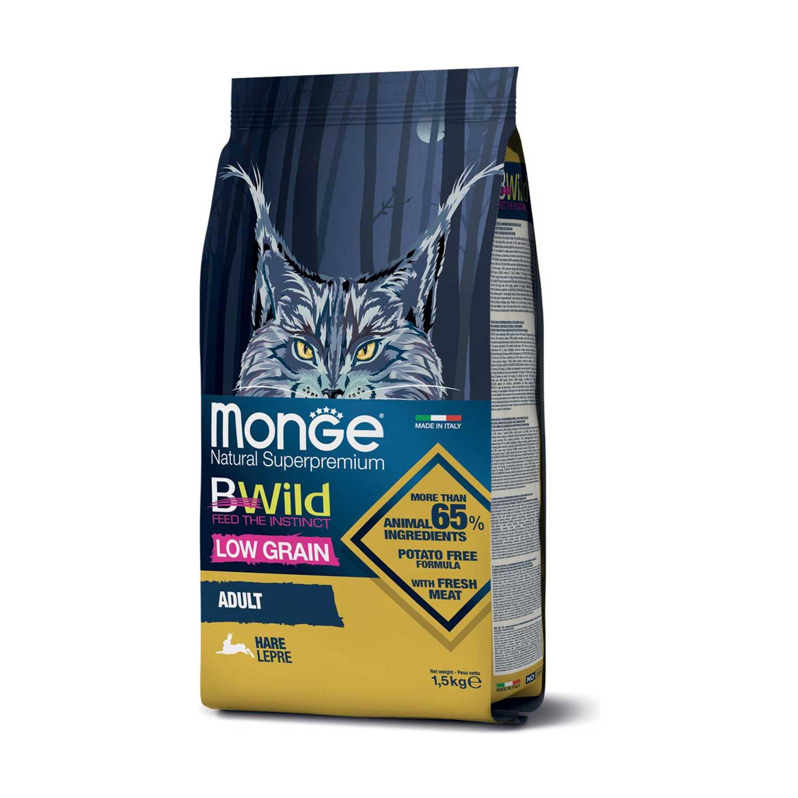 MONGE BWild Low Grain Adult Hare