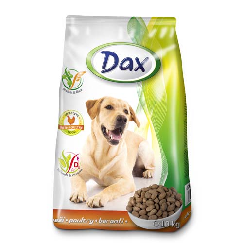 DAX Dog Dry 10kg Polutry granulované krmivo pre psov s hydinou