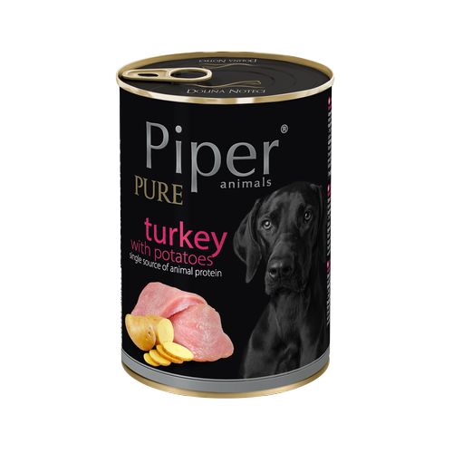 PIPER PLATINUM PURE 400g morka a zemiaky konzerva pre dospelých psov