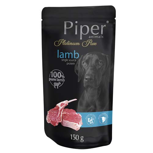 PIPER PLATINUM PURE 150g jahňa kapsička pre dospelých psov