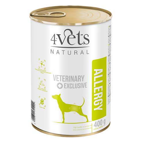 4Vets NATURAL VETERINARY EXCLUSIVE ALLERGY Lamb 400g pre psov s potravinovou intoleranciou (Jahňa)