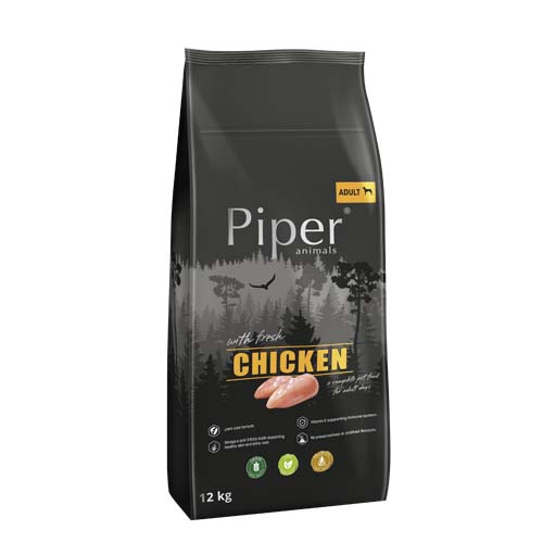 PIPER ANIMALS ADULT fresh chicken 12kg granule pre dospelých psov s čerstvým kuracím mäsom