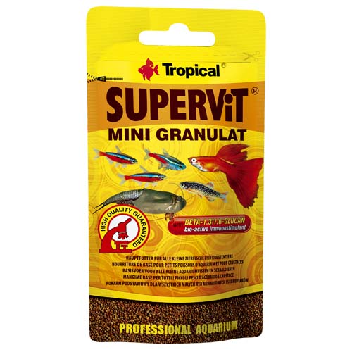 TROPICAL Supervit Mini Granulat 10g mnohozložkové krmivo pre akváriové ryby