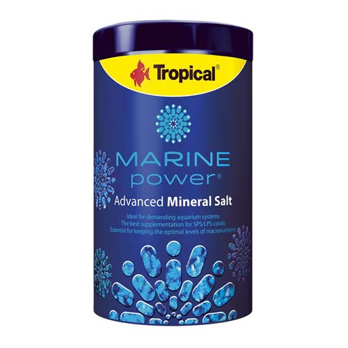 TROPICAL Marine Power Advance Mineral Salt 500ml/500g na vyrovnanie pomeru prvkov tak, aby bol podobný morskej vode