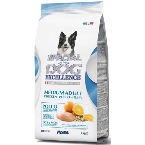 MONGE SPECIAL DOG EXCELLENCE MEDIUM ADULT Chicken 3kg 28/18 superprémiové krmivo pre psov