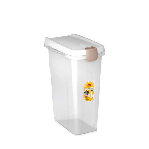 STEFANPLAST Pet food Container 39x24x51cm 25l priesvitný/biely kontajner na 10kg granúl