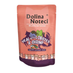 DOLINA NOTECI SUPERFOOD 85g teľacie mäso s homárom a krevetami pre mačky 80% mäsa