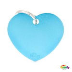 MF BIG HEART ALUMINUM LIGHT BLUE 3,1x3,76 cm gravírovateľný prívesok