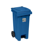STEFANPLAST Mobilná odpadková nádoba s pedálom na otváranie 120l - 55x50x95cm / modrá