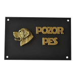 COBBYS PET POZOR PES 3D Zlatý retriever 17x11cm