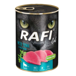 RAFI Cat Sterilized Grain Free - Bezlepková konzerva s tuniakom pre sterilizované mačky 400g - konzerva
