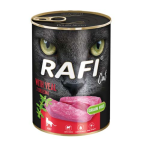 RAFI Cat Grain Free - Bezlepková konzerva s teľacím mäsom pre mačky 400g - konzerva