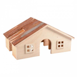 DUVO+ Drevený domček pre drobné hlodavce  22x18x15cm