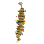 DUVO+ Závesná farebná hračka zo sisalu, kartónu a kokosu pre exoty  L 36,8x8,9x8,9cm